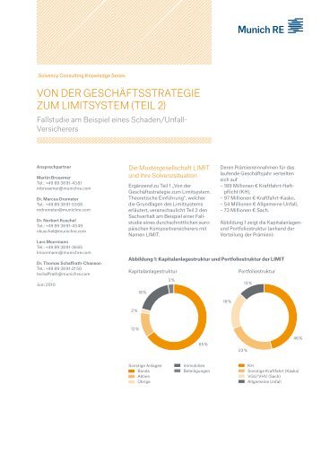 Von der Geschäftsstrategie zum Limitsystem (Teil 2) - Munich Re