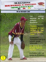 Magazine beisbol y Softbol Miranda Diciembre 2016