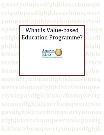 Value-based Education Programme