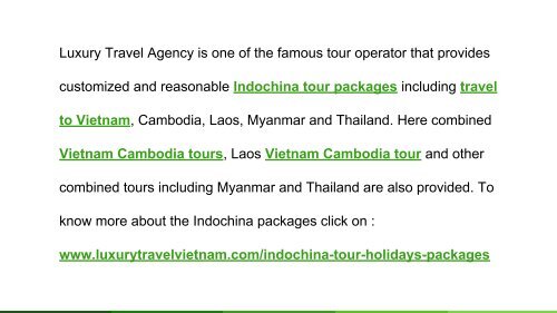 Be Rich with a Luxury Tour Through Indochina