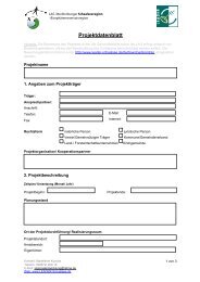 Projektdatenblatt - Mecklenburger Schaalseeregion