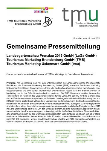 LaGa GmbH - Landesgartenschau Prenzlau 2013