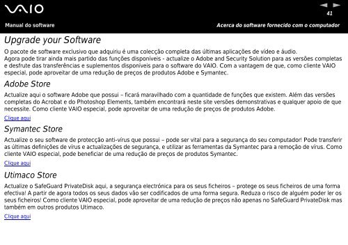 Sony VGN-A217S - VGN-A217S Manuale software Portoghese