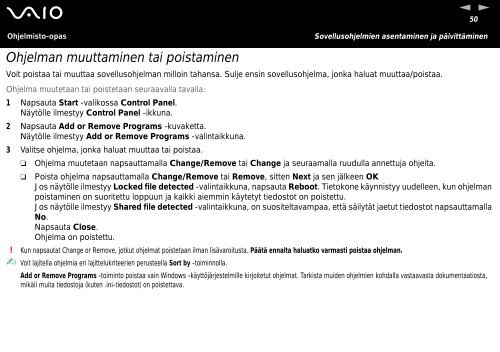 Sony VGN-A217S - VGN-A217S Manuale software Finlandese