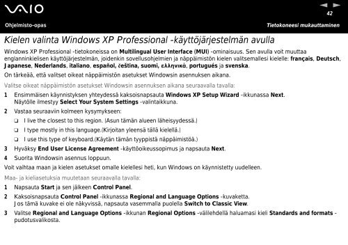 Sony VGN-A217S - VGN-A217S Manuale software Finlandese