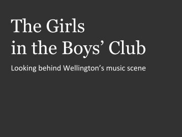 The Girls in the Boys' Club