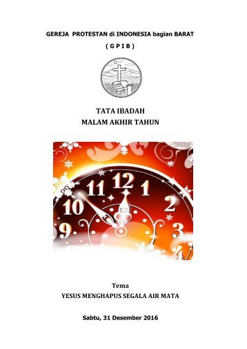 GEREJA PROTESTAN di INDONESIA bagian BARAT (GPIB) TATA  GEREJA PROTESTAN di INDONESIA bagian BARAT (GPIB) TATA