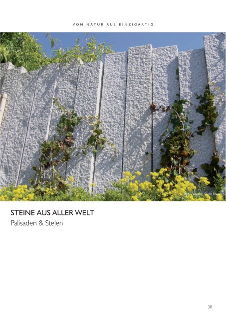 STEINE AUS ALLER WELT Palisaden & Stelen