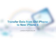 How to Transfer Data from Old iPhone to New iPhone 6