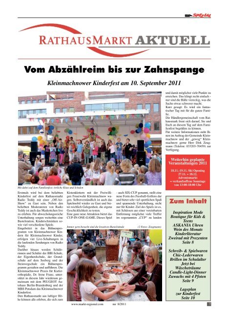 Kleinmachnower Kinderfest am 10. September 2011 - markt regional