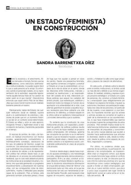 Para que no sea un oasis... Reflexionando con Ángela Davis