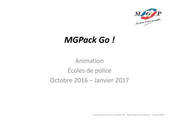 MGPack Go ! présentation réseau