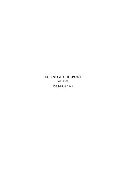 ECONOMIC REPORT OF THE PRESIDENT