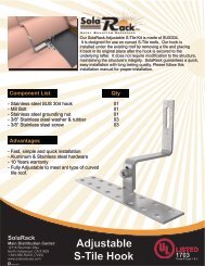 SolaRack Adjustable S-Tile Data Sheet