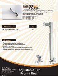 SolaRack Adjustable Tilt (Back & Front) Data Sheet