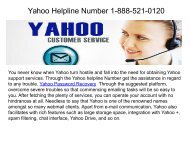 Get Error free support from Yahoo Customer Service Number1-888-521-0120