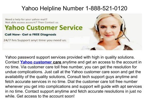 Get Error free support from Yahoo Customer Service Number1-888-521-0120