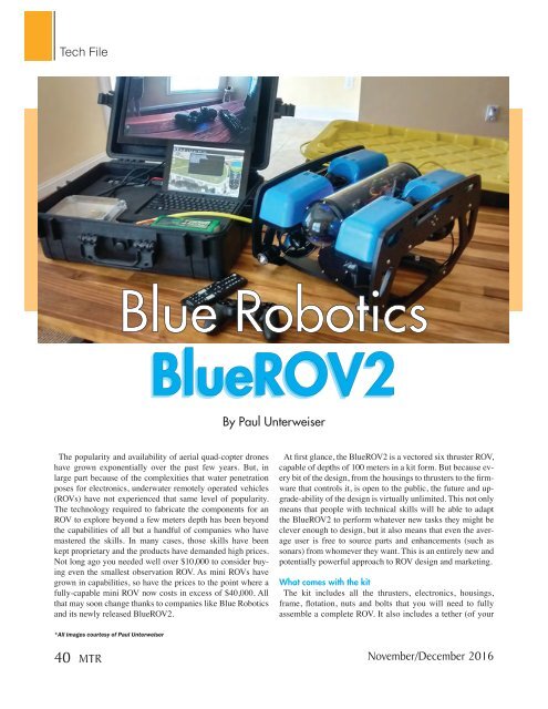 Blue Robotics BlueROV2