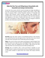 Make this New Year and Gifting Season Remarkable with Enamelled and Antique Gold Jewellery-Tistabene