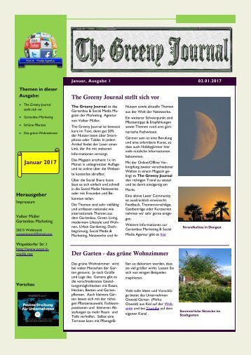 The Greeny Journal - Erstausgabe 