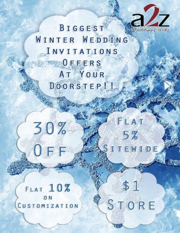 Biggest Winter Wedding Invitations Offers At Your Doorstep!! - A2zWeddingCards