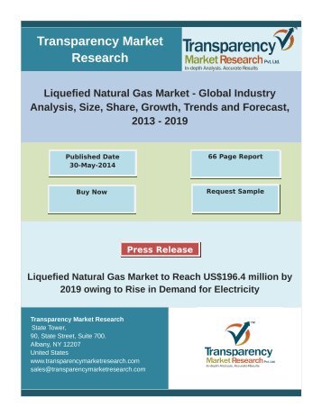 Liquefied Natural Gas Market - Industry Analysis, Size, Share, Forecast 2019