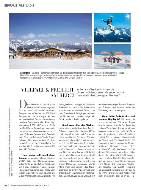 Wellness Magazin SPECIAL - Serfaus