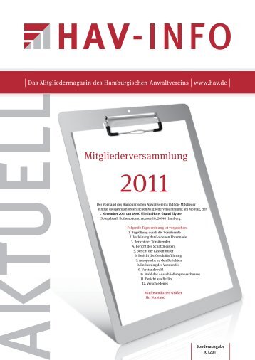 Sonderheft 10/2011 - HAV