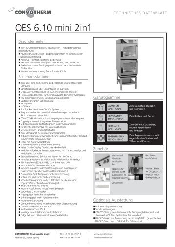 OES 6.10 mini 2in1 - Nagel Großküchentechnik GmbH