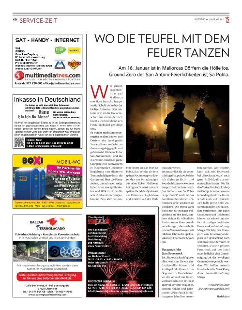 Die Inselzeitung Mallorca Januar 2017