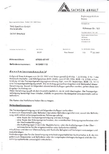 ZffiESACHSEN-ANHALT - TMG Spedition GmbH