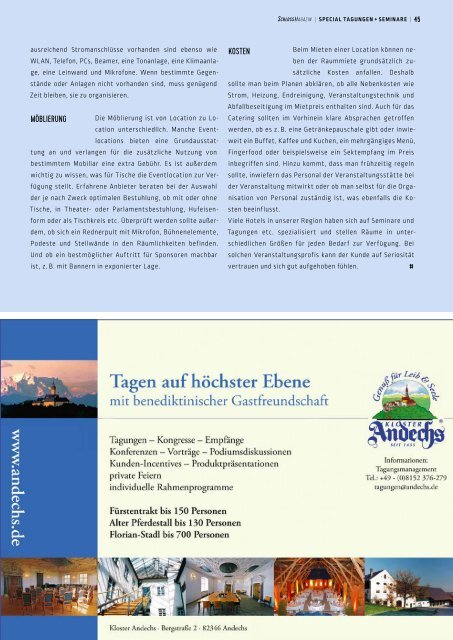 SchlossMagazin Fünfseenland Januar 2017