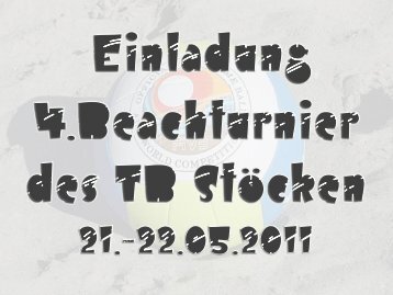 Einladung zum 4.Beachturnier des TB Stöcken - Volleyball