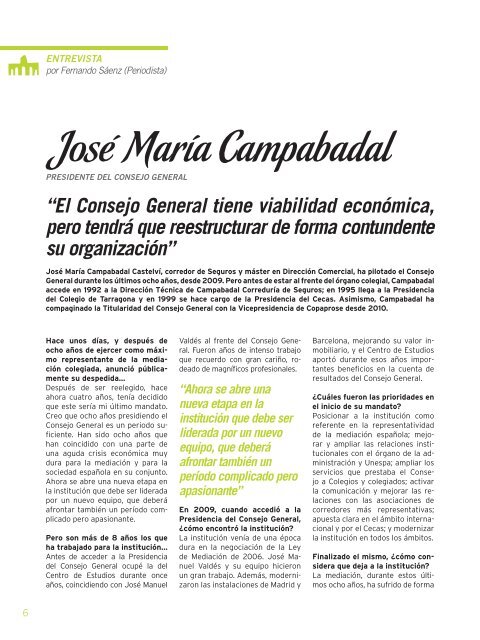 Entrevista con José María Campabadal