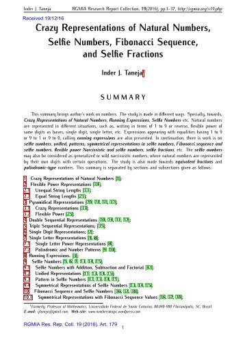 and Selfie Fractions