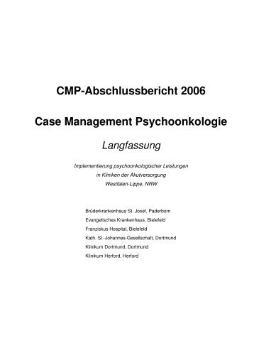 Case Management Psychoonkologie - Carina Stiftung
