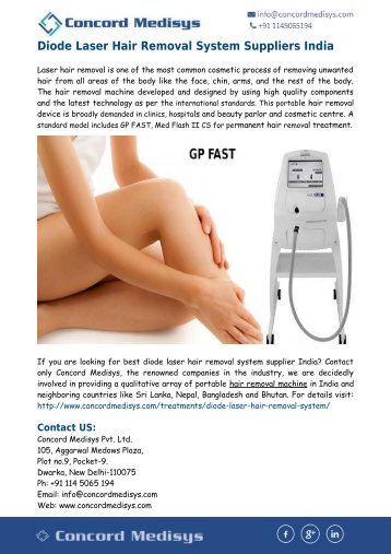 Diode Laser Hair Removal System Suppliers India