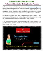 Professional Dissertation Writing Services Providers