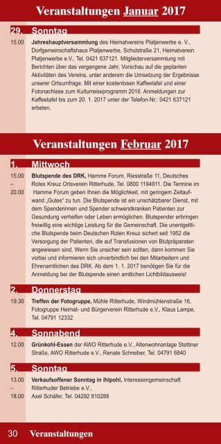 Blickpunkt Ritterhude 1/2017 Januar - März