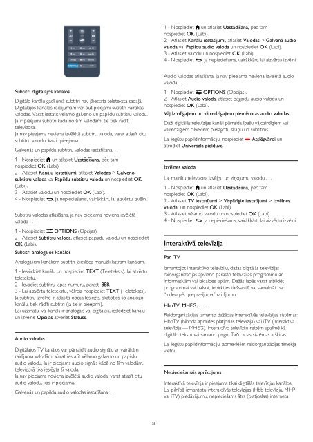 Philips 7000 series T&eacute;l&eacute;viseur LED ultra-plat Smart TV Full HD - Mode d&rsquo;emploi - LAV