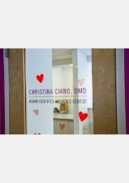 Signage on the door of our pediatric dentist Dr. Christina Ciano's office in Princeton, NJ 08540