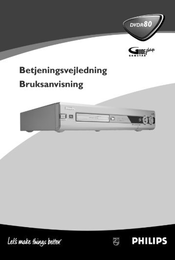 Philips Matchline Lecteur/enregistreur de DVD - Mode dâemploi - DAN