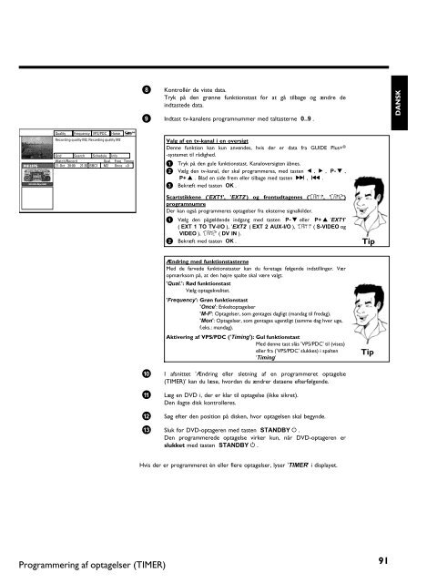 Philips Matchline Lecteur/enregistreur de DVD - Mode d&rsquo;emploi - DAN