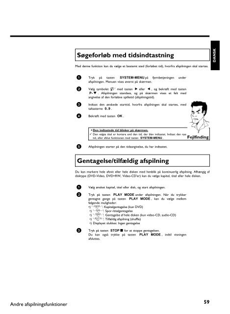Philips Matchline Lecteur/enregistreur de DVD - Mode d&rsquo;emploi - DAN