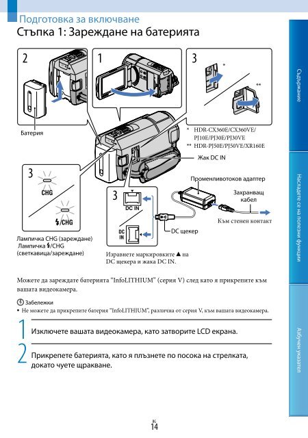 Sony HDR-XR160E - HDR-XR160E Istruzioni per l'uso Bulgaro