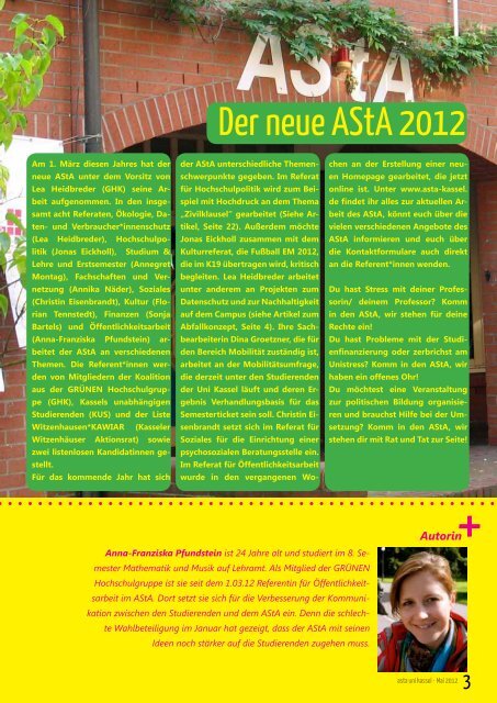 Autorin - AStA Universität Kassel