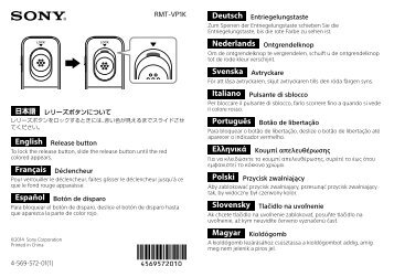 Sony RMT-VP1K - RMT-VP1K Istruzioni per l'uso Tedesco