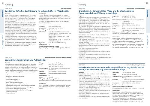 Fort- und Weiterbildung - Krankenhaus St. Joseph-Stift Bremen