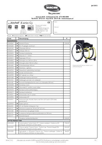 K-series G3 - Invacare