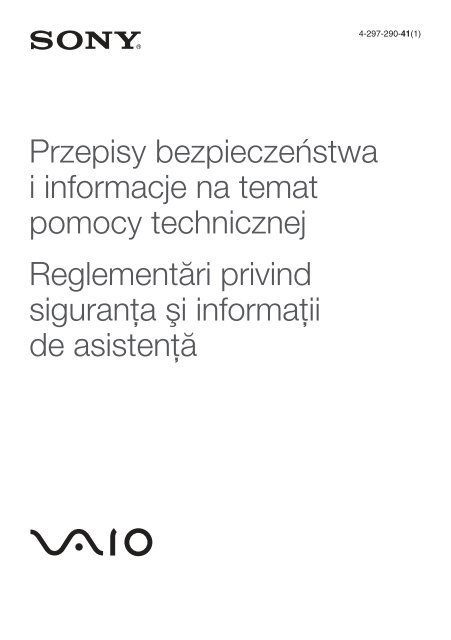Sony VPCSE1E1E - VPCSE1E1E Documenti garanzia Polacco